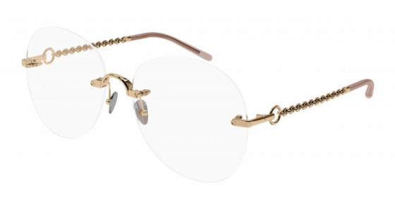 Pomellato PM0115O Eyeglasses, 001 - GOLD with TRANSPARENT lenses