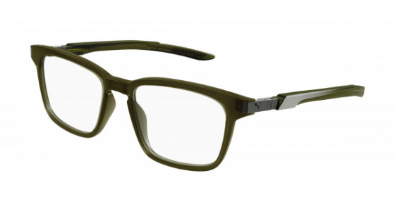 Puma PU0378O Eyeglasses, 003 - GREEN with TRANSPARENT lenses