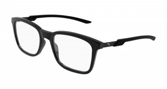 Puma PU0382O Eyeglasses, 001 - BLACK with TRANSPARENT lenses