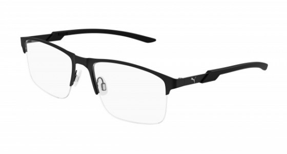 Puma PU0383O Eyeglasses, 001 - BLACK with TRANSPARENT lenses