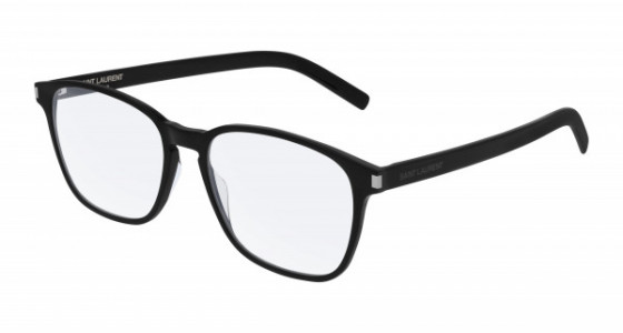 Saint Laurent SL 186 Eyeglasses, 001 - BLACK with TRANSPARENT lenses