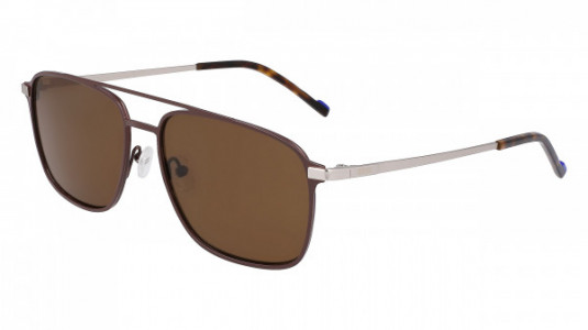 Zeiss ZS22116SP Sunglasses, (047) SATIN SILVER/BROWN