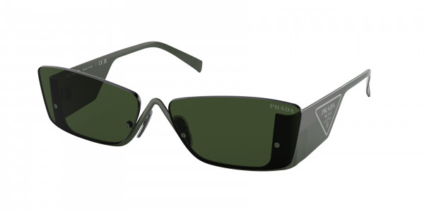 Prada PR 59ZS Sunglasses, 13H02V MILITARY DARK GREEN (GREEN)