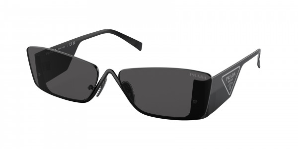 Prada PR 59ZS Sunglasses, 1AB06L BLACK DARK GREY (BLACK)