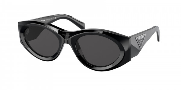 Prada PR 20ZSF Sunglasses, 1AB5S0 BLACK DARK GREY (BLACK)