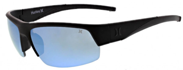Hurley HSM3003P Sunglasses, 008 Rubberized Black/Blue
