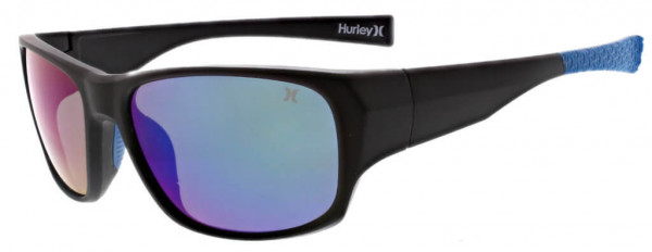 Hurley HSM3004P Sunglasses, 008 Matte Black/Blue