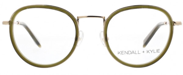 KENDALL + KYLIE KKO115 Eyeglasses, 301 Moss Green Crystal