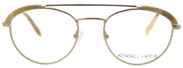 KENDALL + KYLIE KKO132 Eyeglasses, 718 Shiny Light Gold/Pearlized Sand