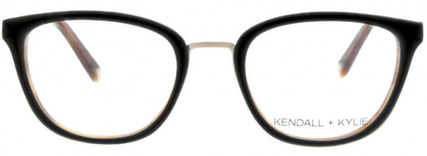 KENDALL + KYLIE KKO141 Eyeglasses, 001 Black/Honey Tortoise with Shiny Light Gold
