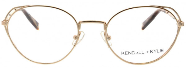 KENDALL + KYLIE KKO142 Eyeglasses, 770 Shiny Classic Gold with Caramel Pearl