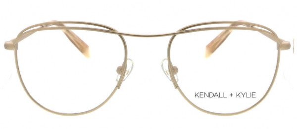 KENDALL + KYLIE KKO144 Eyeglasses, 718 Satin Light Gold with Gilded Havana