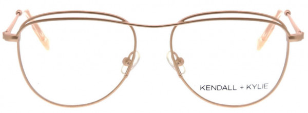 KENDALL + KYLIE KKO144 Eyeglasses, 780 Satin Rose Gold with Champagne Crystal