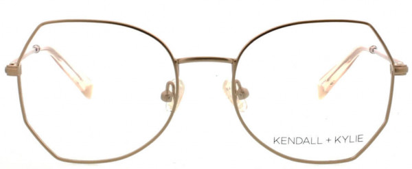 KENDALL + KYLIE KKO145 Eyeglasses, 780 Satin Rose Gold with Champagne Crystal