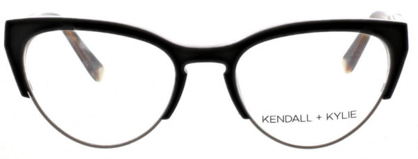 KENDALL + KYLIE KKO146 Eyeglasses, 001 Black over Honey Tortoise with Shiny Dark Gun