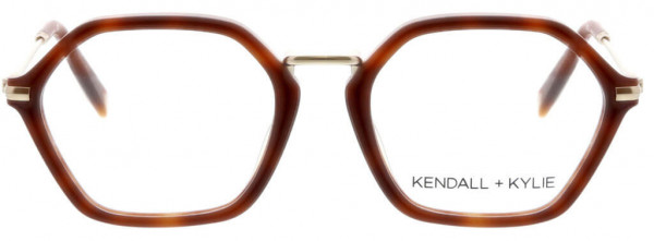 KENDALL + KYLIE KKO149 Eyeglasses, 237 Matte Caramel Tortoise with Satin Light Gold