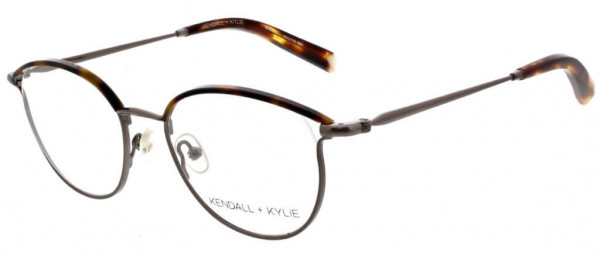 KENDALL + KYLIE KKO176 Eyeglasses, 081 shiny light gun/tort