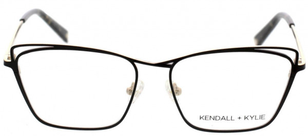 KENDALL + KYLIE KKO181 Eyeglasses, 001 Matte Black/Shiny Light Gold