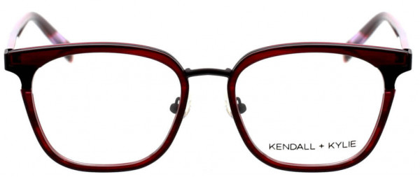 KENDALL + KYLIE KKO189 Eyeglasses, 228 Vermillion/Satin Black