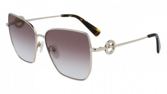 Longchamp LO169S Sunglasses, (724) GOLD/GRADIENT BROWN AZURE