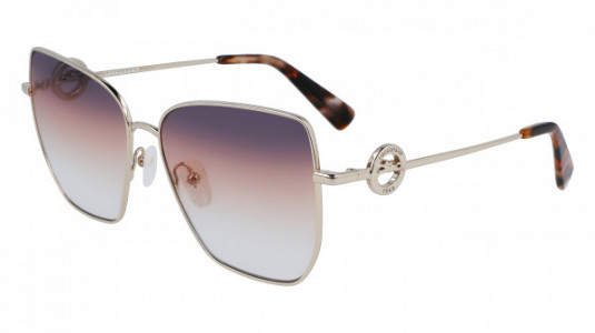 Longchamp LO169S Sunglasses, (726) GOLD/GRADIENT BLUE BRICK