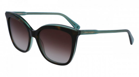 Longchamp LO729S Sunglasses, (215) HAVANA/GREEN