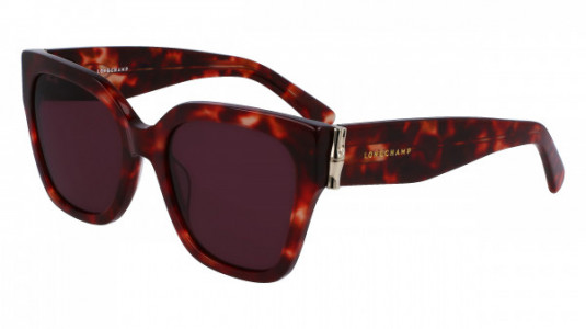 Longchamp LO732S Sunglasses, (640) RED HAVANA