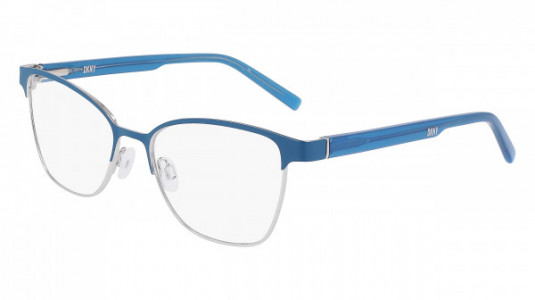 DKNY DK3007 Eyeglasses, (430) BLUE TEAL/SILVER