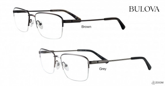 Bulova Hoboken Eyeglasses, Brown