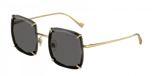 Tiffany & Co. TF3089 Sunglasses, 6002S4 GOLD DARK GREY (GOLD)