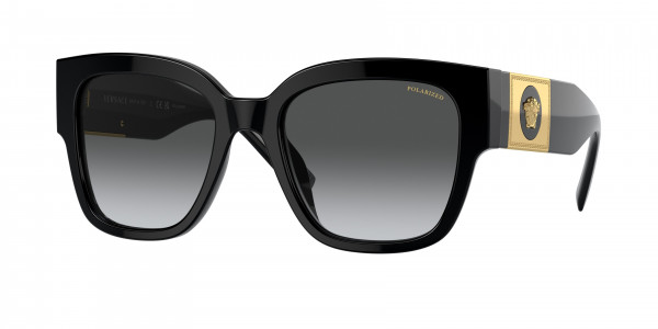 Versace VE4437U Sunglasses, GB1/T3 BLACK POLAR GREY GRADIENT (BLACK)