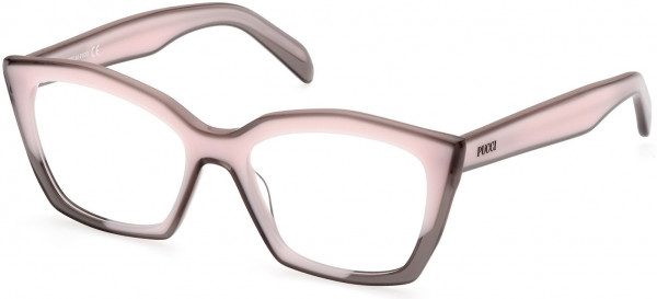 Emilio Pucci EP5218 Eyeglasses, 074 - Bilayer Transparent Dark Gray With Pink