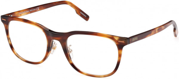 Ermenegildo Zegna EZ5248-H Eyeglasses, 056 - Shiny Striped Cognac Havana, Vicuna