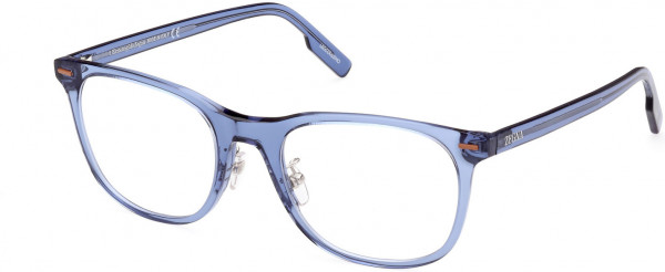 Ermenegildo Zegna EZ5248-H Eyeglasses, 090 - Shiny Transparent Blue, Vicuna