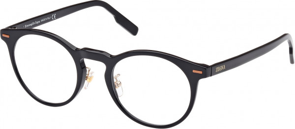 Ermenegildo Zegna EZ5249-H Eyeglasses, 001 - Shiny Black / Shiny Black