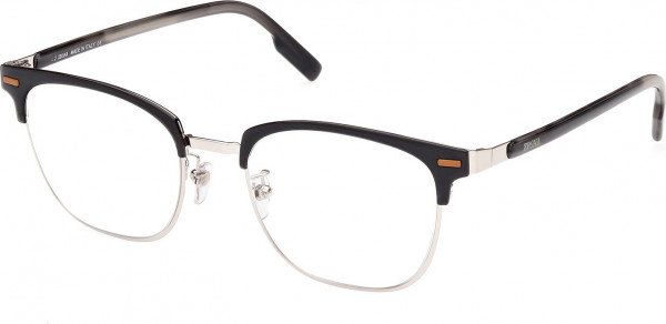Ermenegildo Zegna EZ5250-H Eyeglasses, 020 - Shiny Palladium / Grey/Striped