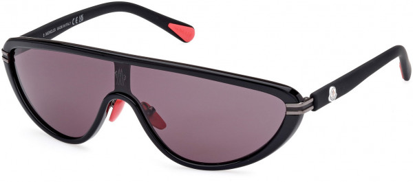 Moncler ML0239 Vitesse Sunglasses, 01A - Shiny Black / Smoke Lens