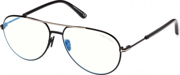 Tom Ford FT5829-B Eyeglasses, 001 - Matte Black / Shiny Black