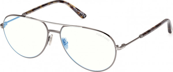 Tom Ford FT5829-B Eyeglasses, 008 - Shiny Gunmetal / Shiny Gunmetal