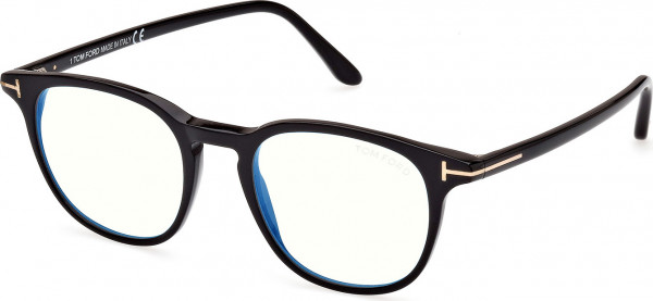 Tom Ford FT5832-B Eyeglasses, 001 - Shiny Black / Shiny Black