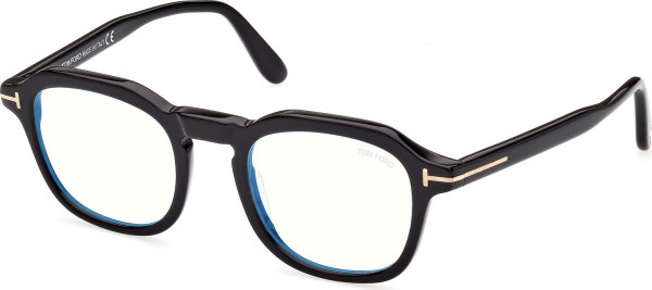 Tom Ford FT5836-B Eyeglasses, 001 - Shiny Black / Shiny Black