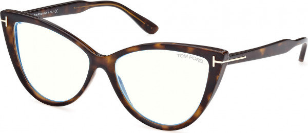 Tom Ford FT5843-B Eyeglasses, 052 - Dark Havana / Dark Havana