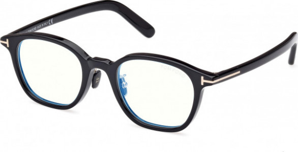 Tom Ford FT5858-D-B Eyeglasses, 001 - Shiny Black / Shiny Black