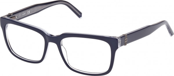 Guess GU50084 Eyeglasses, 092 - Blue/Monocolor / Blue/Monocolor