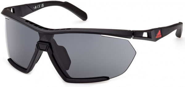 adidas SP0072 Cmpt Aero Li Sunglasses, 02A - Matte Black / Smoke