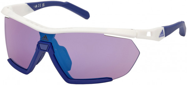 adidas SP0072 Cmpt Aero Li Sunglasses, 24X - White/other / Blue Mirror