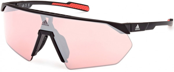 adidas SP0076 Prfm Shield Sunglasses, 02E - Matte Black / Brown