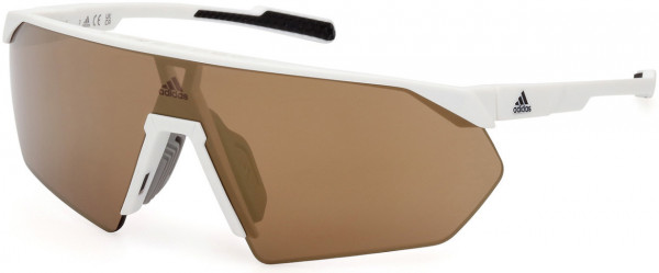 adidas SP0076 Prfm Shield Sunglasses, 21G - White / Brown Mirror
