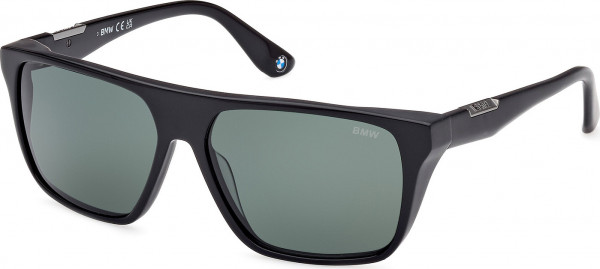 BMW Eyewear BW0040-H Sunglasses, 01R - Shiny Black / Matte Black