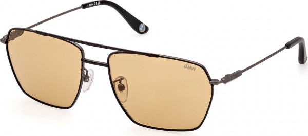 BMW Eyewear BW0044-H Sunglasses, 02J - Matte Black / Matte Black